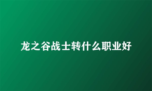 龙之谷战士转什么职业好