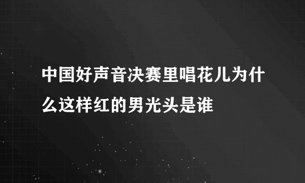 中国好声音决赛里唱花儿为什么这样红的男光头是谁