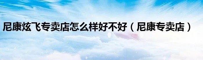 尼康炫飞专卖店怎么样好不好（尼康专卖店）