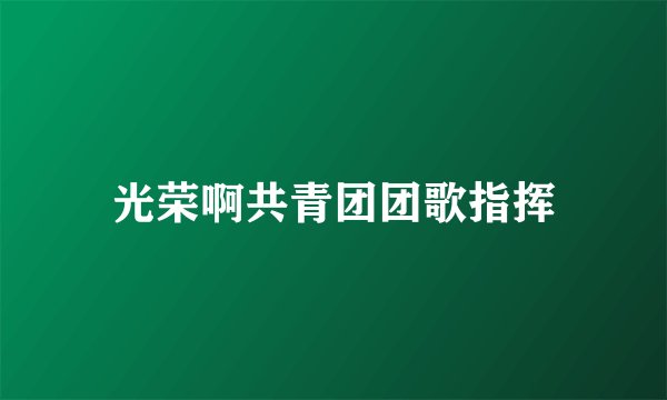 光荣啊共青团团歌指挥