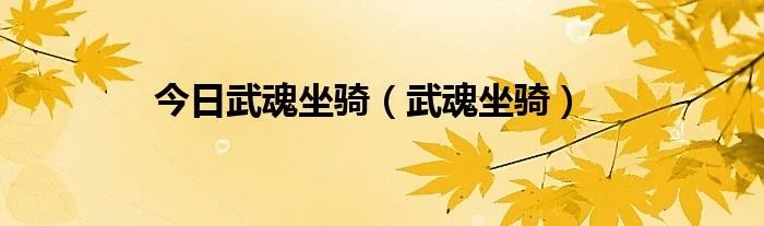 今日武魂坐骑（武魂坐骑）