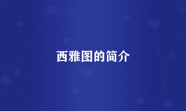 西雅图的简介