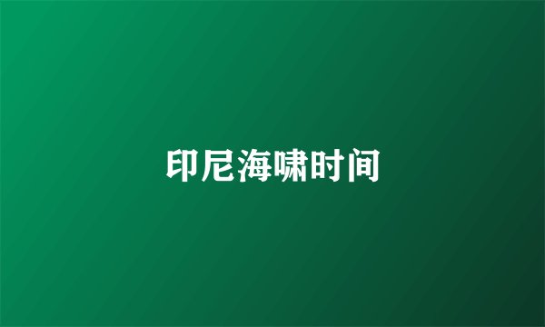 印尼海啸时间