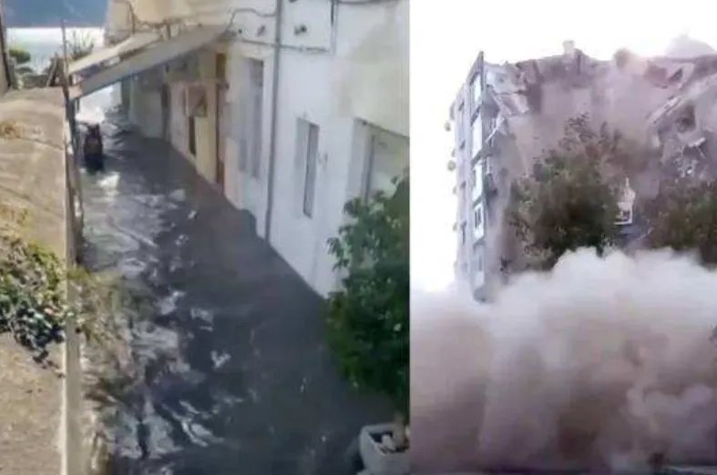 爱琴海地震母亲摇晃中紧护孩子,当地的地震造成了多大的损失?