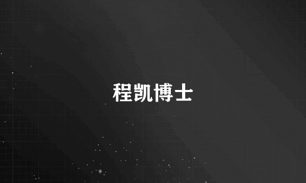 程凯博士