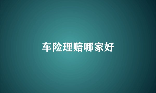 车险理赔哪家好