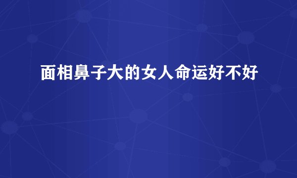 面相鼻子大的女人命运好不好