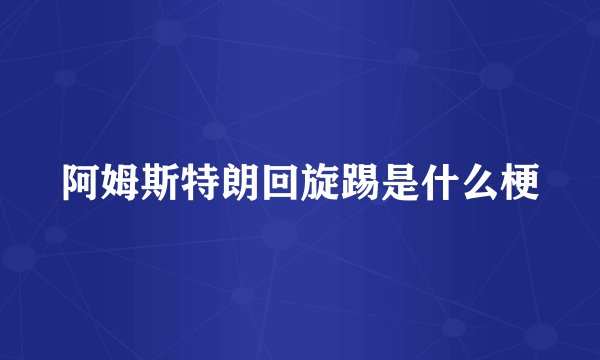 阿姆斯特朗回旋踢是什么梗