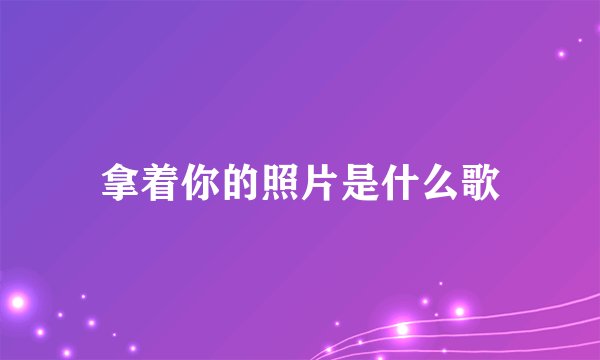 拿着你的照片是什么歌