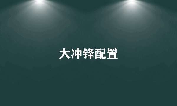 大冲锋配置