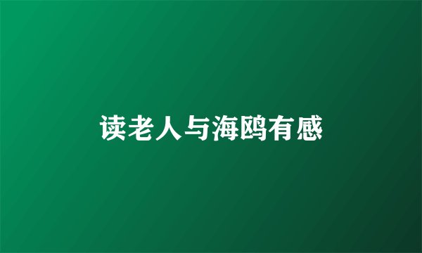 读老人与海鸥有感