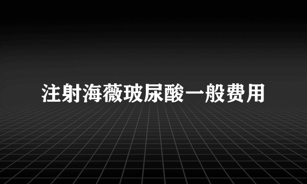 注射海薇玻尿酸一般费用
