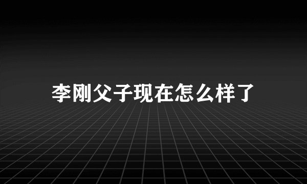 李刚父子现在怎么样了