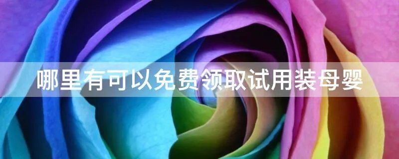 哪里有可以免费领取试用装母婴