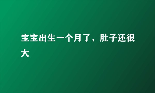 宝宝出生一个月了，肚子还很大