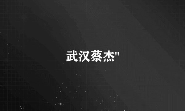 武汉蔡杰