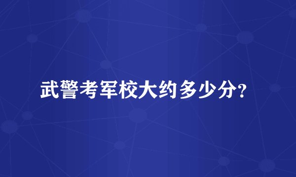 武警考军校大约多少分？