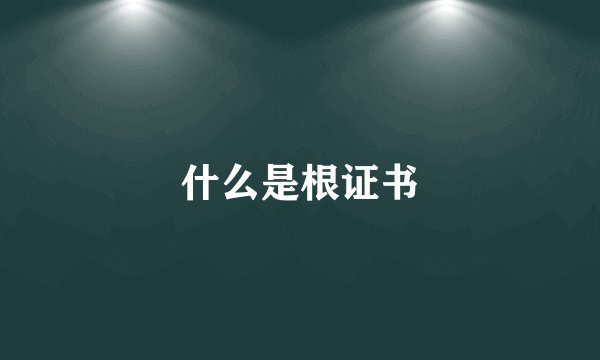 什么是根证书