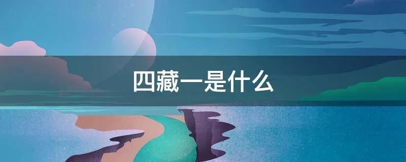 四藏一是什么