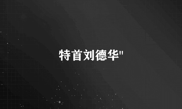 特首刘德华
