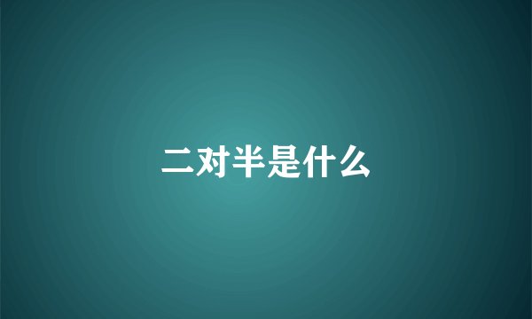 二对半是什么