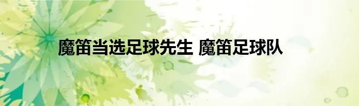 魔笛当选足球先生 魔笛足球队