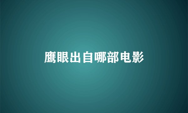 鹰眼出自哪部电影