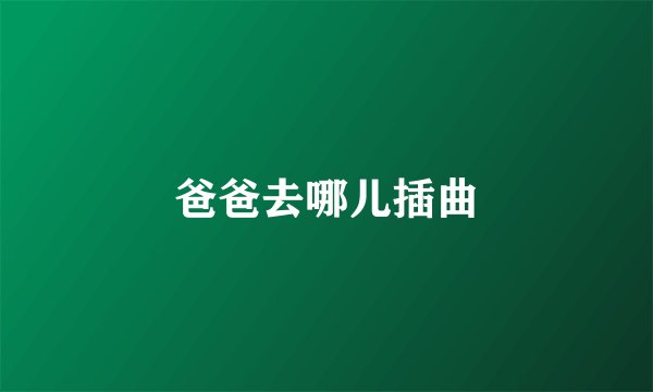 爸爸去哪儿插曲