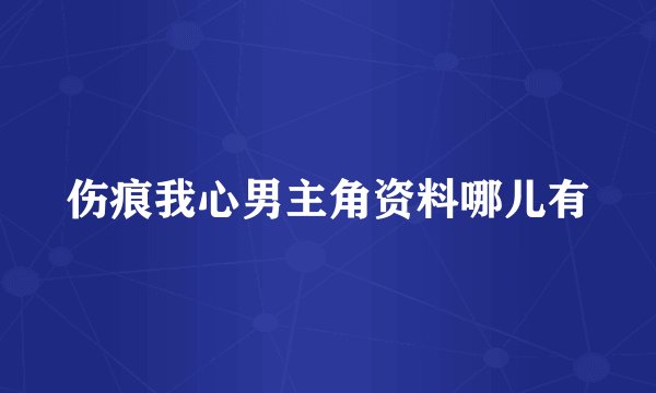 伤痕我心男主角资料哪儿有