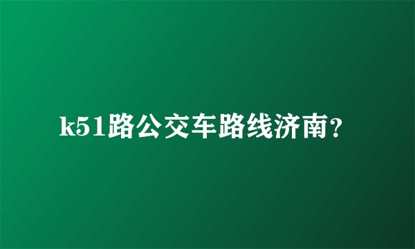 k51路公交车路线济南？