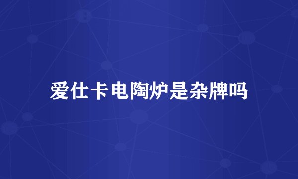 爱仕卡电陶炉是杂牌吗