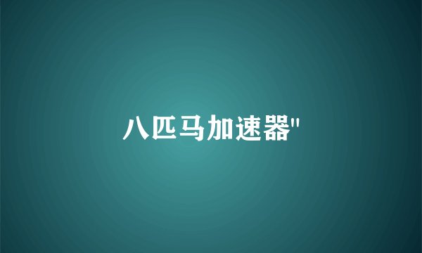 八匹马加速器