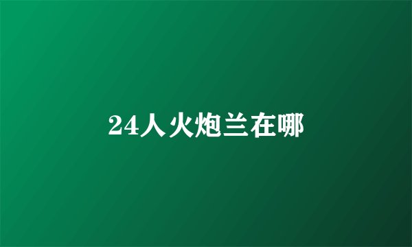 24人火炮兰在哪