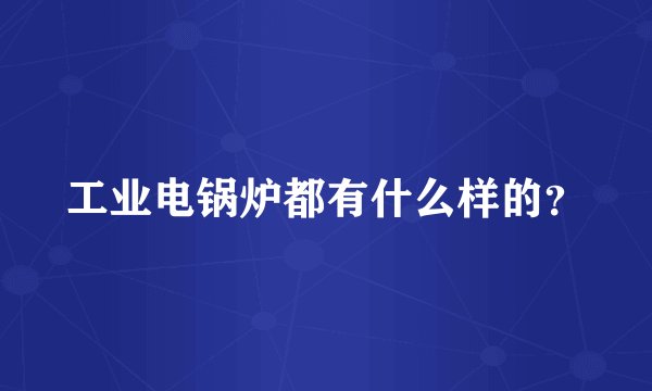 工业电锅炉都有什么样的？