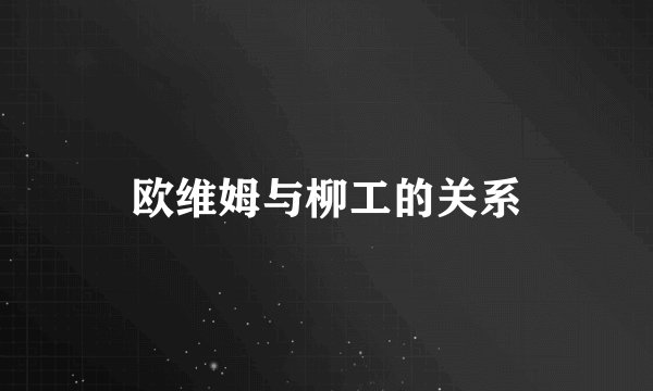 欧维姆与柳工的关系