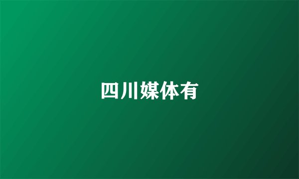 四川媒体有