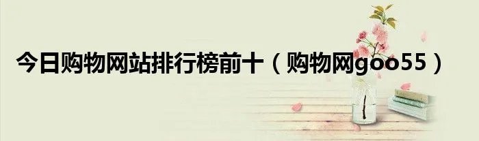 今日购物网站排行榜前十（购物网goo55）