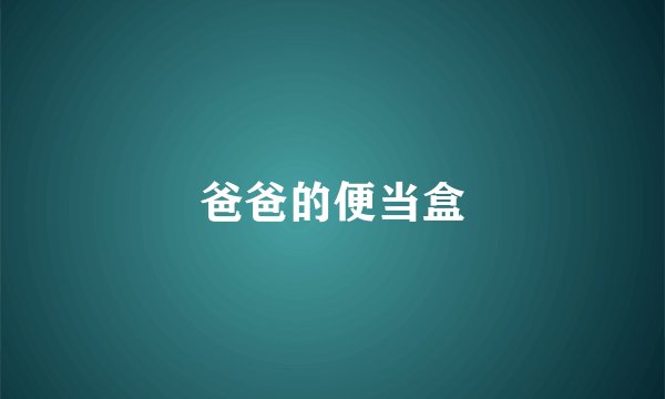 爸爸的便当盒