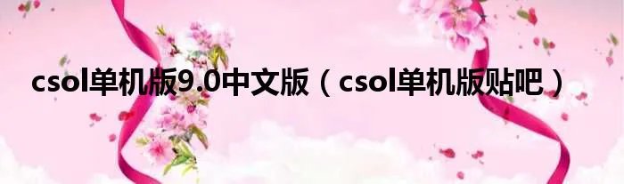 csol单机版9.0中文版（csol单机版贴吧）