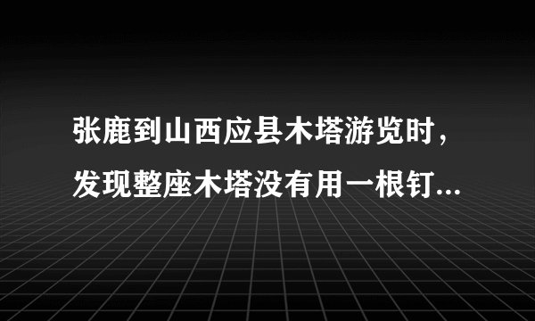 张鹿到山西应县木塔游览时，发现整座木塔没有用一根钉子，全部采用中国传统工艺的榫卯搭建而成，正是这种采用凹凸部位相结合的连接工艺，使应县木塔历经940余年屹立不倒，他赞叹道：“中国的传统建筑技术可真是（　　）