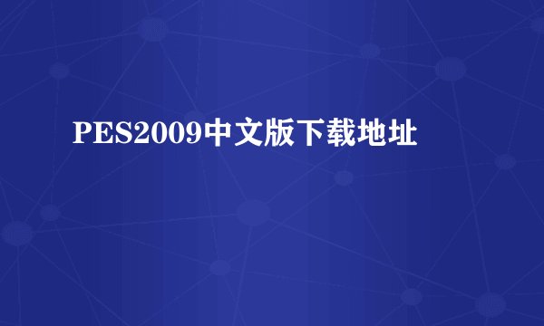 PES2009中文版下载地址