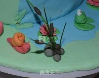 休闲假日翻糖蛋糕