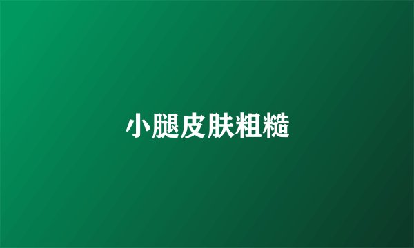 小腿皮肤粗糙