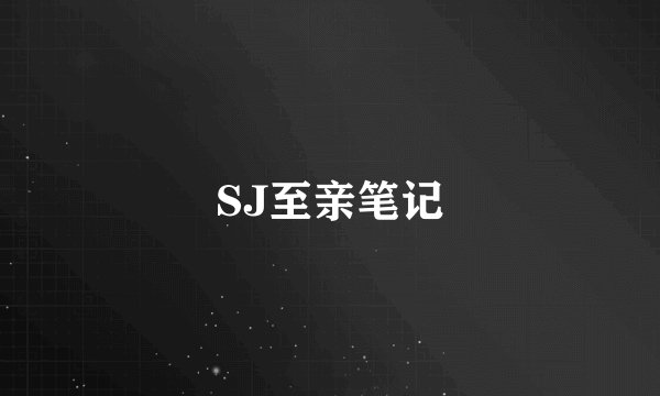 SJ至亲笔记