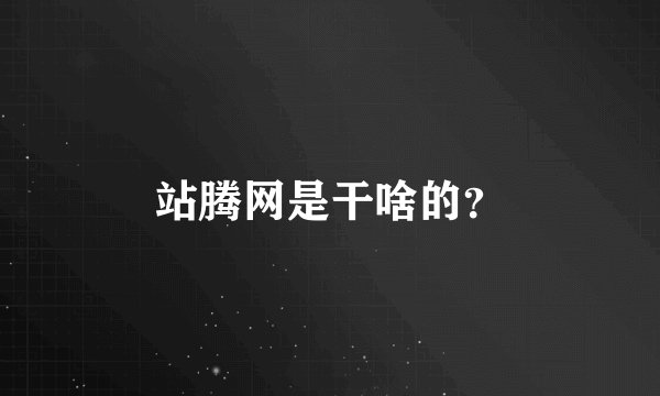 站腾网是干啥的？