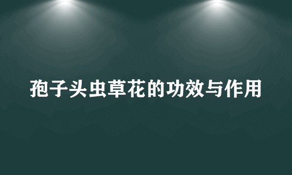 孢子头虫草花的功效与作用