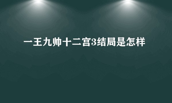 一王九帅十二宫3结局是怎样