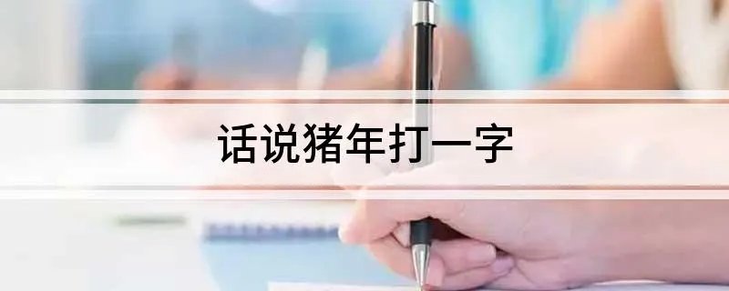话说猪年打一字