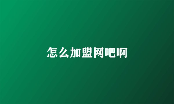 怎么加盟网吧啊