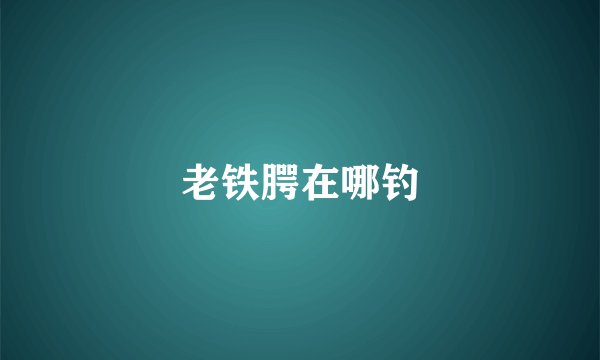 老铁腭在哪钓